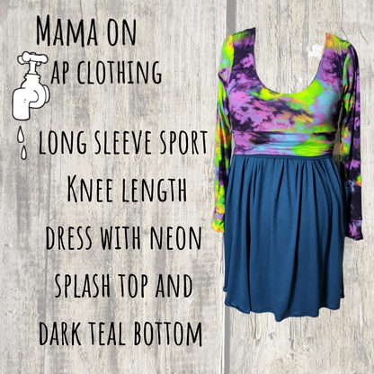 Dress with Pockets- Solid Top with Patterned Bottom - Made to Order – Mama  On Tap