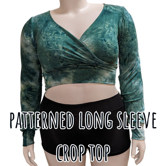 Made to Order Long Sleeve Patterned Crop Top 