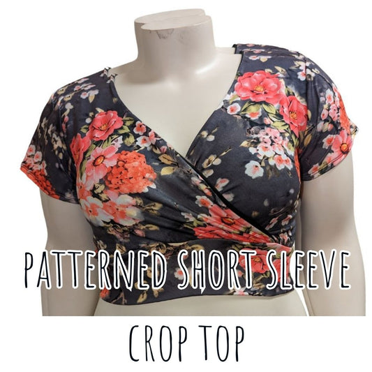 Made to Order - Short Sleeve - Patterned Fabric - Crop Top