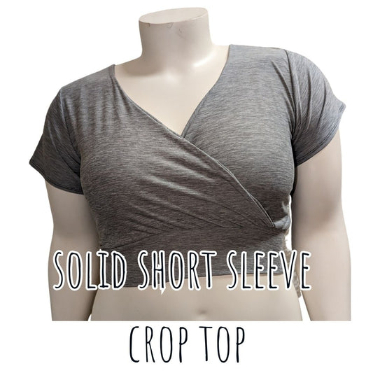 Made to Order - Short Sleeve - Solid Fabric - Crop Top